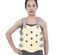 Aioneer Thoracolumbar Supports Fixation Brace Neck Brace Collar Lumbar Orthosis Brace Breathable Orthosis Hump For Neck Back Shoulder Pain Relief,White,M-Flesh-Small