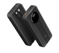 Aioneus 20000mAh Power Bank with Built-in USB-C & Lightning Cables, Portable Charger Fast Charging Battery Pack for iPhone 16 15 14 13, Samsung, Xiaomi, iPad, LED Display