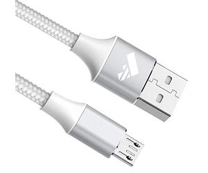 Aioneus Micro USB Cable, Android Charger Cable 1M Fast Charging Cables Nylon USB Wire Charging Lead Charger for Samsung Galaxy S7 Edge S6 S5 J7 J5 J6 J3 Note 5 A10, Huawei, LG, Kindle, Tablets, PS4