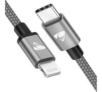 Aioneus USB C to Lightning Cable 1.8M, [Apple MFi Certified] iPhone Fast Charger Cable USB-C Charging Lead Cord for iPhone14/13/12/12 PRO Max/12 Mini/11/11PRO/XS/Max/XR/X/8/8Plus/iPad, Grey