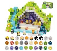 Aionly Magnetic Building Blocks 150 Pcs, Magnetic Cubes Mine Theme Construction Toy for Kids Ages 4-10, Christmas Stocking Fillers for Boys Girls 3 4 5 6 7 8 9 10 Years Old, Sensory Gifts (Ghost)