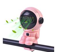 Aionly Pram Fan Clip on Stroller, Pushchair Fan Mini Portable USB Rechargeable 5000mAh Battery Powered Detachable, Baby Holiday Essentials, Buggy Fan for Travel Bed (Pink)