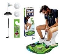 Aionly Toilet Golf Game Set Funny Novelty Bathroom Putting Mat