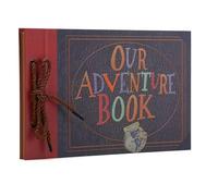 AIOR Adventure Book Photo Albums, DIY Vintage Wedding Guest Book Memory Book, Handmade Family Scrapbook Personalised Anniversary Travel Scrap Books (B)