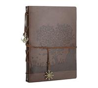 AIOR Personalised Leather Wedding Photo Album Large Vintage Photo Book Guest Book Photo Album Black Pages Birthday Gift for Her Love Tree