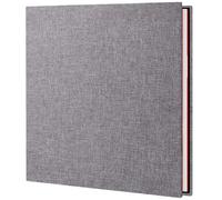 AIOR Self Adhesive Photo Album Magnetic Scrapbook, Linen Large Vintage Scrap Book 40 White Pages Anniversary Memory Book, Birthday Gifts Wedding Anniversary Presents, Grey (33x32 cm)