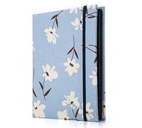 AIOR Slip In Photo Albums 6x4 inch (10 x 15 cm), Traditional Linen Memory Book 200 Pockets, Family Wedding Picture Albums Holds 200 Photos Black Pages, Gifts for Anniversary Birthday, Flower