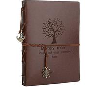 AIOR Vintage Traditional Scrapbook Photo Album Black Pages Wedding Leather Photo Book Original Mother's Day School Teacher Christmas Valentine's Day Birthday Tree