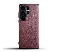 AIORIA for Samsung Galaxy S26 Plus 5G Case Premium PU Leather Cover Retro Business Design Protective Phone Case for Samsung S26 Plus 5G Smartphone (Coffee)