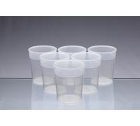 AIOS Dishwasher Safe Stackable Transparent Plastic Cups/Beakers/Tumblers 250ml (Set of 6)
