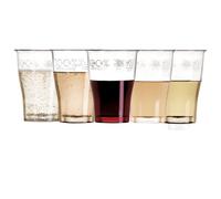 AIOS Eco Friendly 100% Recycled and Recyclable rPET stemless Wine Glasses Made from The Plastic we Recycle at Home. Capacity to Brim 300ml. (50)