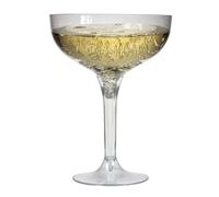AIOS Pack of 20 Champagne Coupe Glasses Made from Recyclable BPA Free Plastic. Dishwasher Safe.