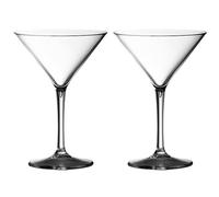 AIOS Pair of Martini Cocktail Glasses Made from Unbreakable Polycarbonate Plastic. Ideal for Celebrations and Something a Little Different in a Crystal Clear Finish.