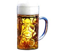 AIOS Schorm Oktoberfest 2 Pint Beer Stein. Made from Virtually Unbreakable SAN Plastic so Much Safer Than Glass.