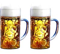 AIOS Schorm Oktoberfest 2 Pint Beer Stein. Made from Virtually Unbreakable SAN Plastic so Much Safer Than Glass. (Pack of 2)