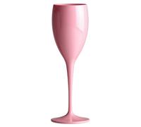 AIOS Set of 6 Unbreakable Polycarbonate Pink Champagne/Prosecco Flutes.