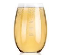 AIOS Unbreakable Tritan Plastic Stemless Taproom Pint Glass. CE Marked Pint-to-Brim, Third, Half and Two Thirds of a Pint. (2)