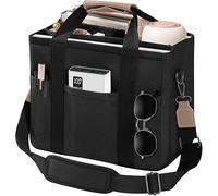 AioTio Large-capacity Multi-pocket Shoulder Bag Handbag with 12 Compartments Suitable for Working People and Mothers and Traveling-Black