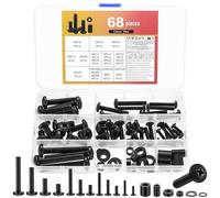 AIOUHMYM 68 Pcs Universal TV Mounting Hardware Kit, Black, Wall Mount, Fixed, VESA Screws, M4 M5 M6 M8, TVs Up To 80 inch