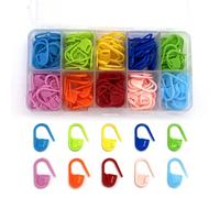 AIOUNIYA Stitch Markers - Crochet & Knitting Markers, 10 Colors, 120 pcs with Box for Crafting
