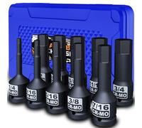 Aiourx 1/2" Drive Master Impact Hex Bit Socket Set, SAE, 10 Pieces 1/2" Drive Impact Allen Bit Socket Set, 1/4" - 3/4", Cr-Mo Steel, Heavy Duty Storage Case