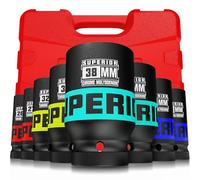 Aiourx 8 Piece 3/4" Drive Impact Socket Set, 26 mm to 38mm Deep Socket, Metric Jumbo Sockets, 6-Point, CR-MO, Large Automotive Repairs, Machinery, Maintenance
