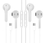 AIOUZ 2 Pack USB C Headphones Wired for iPhone 17 16 15 Pro Max Type C Earphones with Mic for Samsung Galaxy S23 S22 S21 iPad Pro Huawei Google White