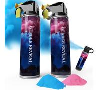 AIOWZZY 200g Baby Gender Reveal Smoke Cannon,Biodegradable Corn Powder Fire Extinguisher for Wedding, Birthday, Party, Christmas(100g Per Bottl 1 Blue & 1 Pink)