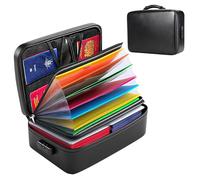 AiPevdoyr Fireproof Document Box for Home - Waterproof Locking File Organizer for Important Documents Certificates Passports Insurance Papers