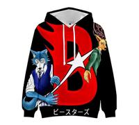 AIPILEI Beastars Anime Hoodie 3D Printed Cartoon Sweatshirt for Adult Kids Haru/Legoshi Cosplay Long Sleeve Sweatshirt Unisex Sports Tops (Type 4, M)