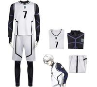 AIPILEI Blue Lock Cosplay Costume Outfit - Anime Role Play Isagi Yoichi Bachira Meguru Football Jersey Sportswear Uniform Tracksuit Training Suits for Teens Adults (No.7, S)