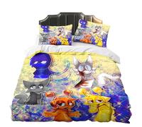 AIPILEI Sprunki Bedding 3 Piece 1 Set Printing Duvet Cover and 2 Pillowcase, Sprunki Merch Horror Game Bedding Super Soft Comforter Lightweight Set (Type 7, Single/135 * 200cm)
