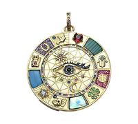 AIPING Pendant Amulet Magical Lucky Symbols,2021 Summer Golden Jewelry Vintage Pure 925 Sterling Silver Powerful Gift for Women Men Necklaces