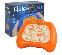 AIPINQI Pop Game Light Up Fidget Toy, Quick Push Game Console, Whack a Mole Game, Decompression Breakthrough Puzzle Pop Game Machine, Multiple Game Modes Toy for 3+ Years (orange)