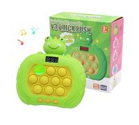 AIPINQI Pop Game Light Up Fidget Toy, Quick Push Game Console, Whack a Mole Game, Decompression Breakthrough Puzzle Pop Game Machine, Multiple Game Modes Toy for 3+ Years (frog)