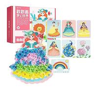 Aipinvip Art DIY Toys Kit Warmyard Poke Art DIY Toys Dream World Childhood Infinite Dream Hand-Painted Creativity Painting Kits DIY Arts and Crafts Set for Kids 10 Sheets/Set