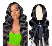AiPliantfis 13 x 6 Body Wave Lace Front Wigs Human Hair Wig Real Hair Women's Glueless Wig Human Hair Pre Plucked with Baby Hair Lace Closure Wig Natural Colour for Woman 16 Inches