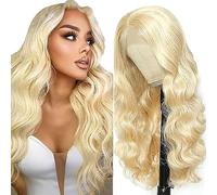AiPliantfis Body Wave Human Hair Wig, 13 x 6 Real Hair Wig, Women's #613 Blonde, Glueless Human Hair with Natural Hairline Free Part, Bleached Knot, Brazilian Remy Hair, 24 Inches (61 cm)