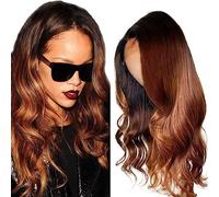 AiPliantfis Human Hair Wig Glueless Wig Wear and Go Real Hair Wig Women's Body Wave 5 x 5 Lace 1B/4/30 Ombre Brown Pre Plucked 150% Density Real Unprocessed Remy Hair 30 Inches