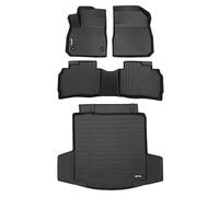 AIPOIL®Floor Mats & Cargo Liner Custom for Chevrolet Malibu 2016-2024| Fits 1st & 2nd Row | TPE All Weather Protection Heavy Duty Non-Slip Automotive | Full Set Floor Liners Accessories, Black.