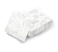 AIPOKE 80-Pack Napkins Disposable Paper Towel Cocktail Dinner Party Decoration, Silver Leaf