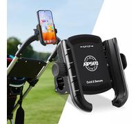 AIPSET Golf Push Cart Phone Holder, Shopping Cart Phone Mount, Baby Stroller Phone Holder Compatible with CaddyTek, Bag Boy, Clicgear, Sun Mountain, Baby Trend,Gaggle and Most with Round Tube Frame