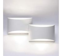 Aipsun 9W Modern LED Wall Sconce Indoor Aluminum Wall Lights Set of 2 Wall Lamp Up and Down Wall Mount Light for Living Room Bedroom Hallway Corridor Conservatory Cool White 6000K(with G9 Bulbs)