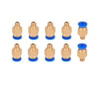 Aiqeer 10 Pieces 3D Printer PC4-M6 Pneumatic Connectors, PC4-M6 Pneumatic Quick Fitting