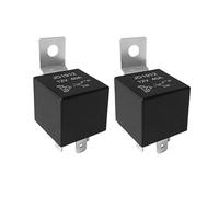Aiqeer 2 Pieces 4 Pin Car Relay, 12V 40A SPST Automotive Relay (Black)