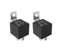 Aiqeer 2 Pieces 4 Pin Car Relay, 24V 40A SPST Automotive Relay (Black)