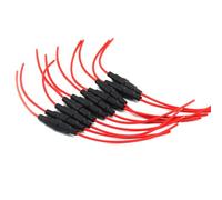 Aiqeer 20 Pieces 5 X 20 mm 32V 20A Inline Glass Tube Fuse Holders, Car AGC Glass Fuse Holder with 16 AWG Wire (Black)