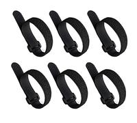 Aiqeer 30 Pieces 20 cm Black Nylon Cable Straps, Reusable Cable Ties, Multipurpose Hook and Loop Securing Straps