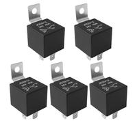Aiqeer 5 Pieces 4 Pin Car Relay, 24V 40A SPST Automotive Relay (Black)