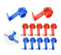 Aiqeer 60 Pcs Scotch Lock Quick Splice Connectors, Pin Terminals, Red + Blue, Polypropylene + Brass